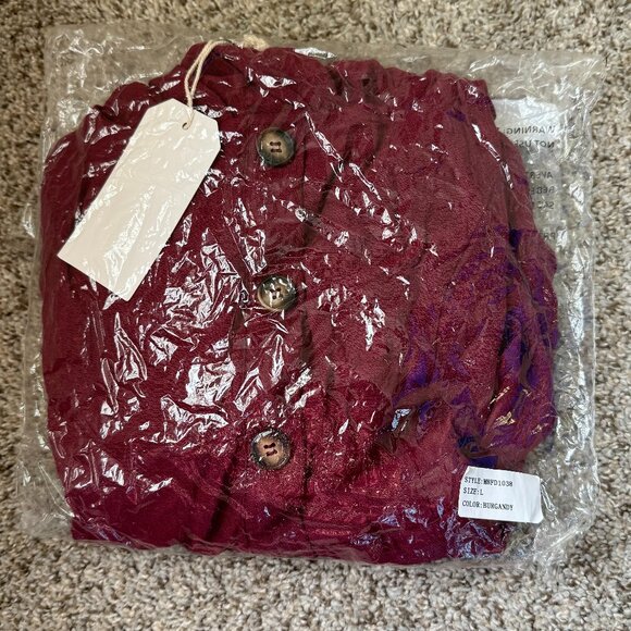 Lulu’s NOAH BURGUNDY FLOUNCE SLEEVE MINI DRESS - Picture 8 of 8